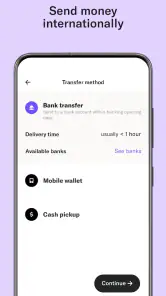 MAJORITY: Mobile banking screenshot