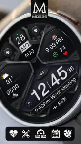MD326 3D Modern Watch Face screenshot