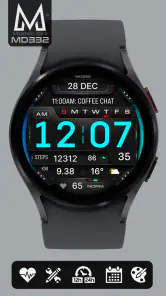 MD332 Digital watch face screenshot