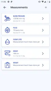 Medical records screenshot