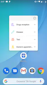 Medical records screenshot