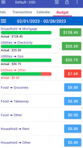MoBill Budget and Reminder screenshot