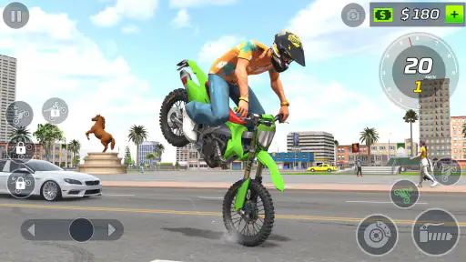 Moto Bike Stunt Wheelie Game screenshot