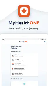 MyHealthONE screenshot
