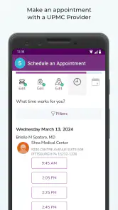 MyUPMC screenshot