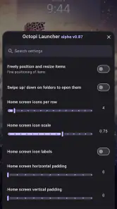 Octopi Launcher • Home Screens screenshot