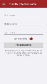 Offender Locator screenshot