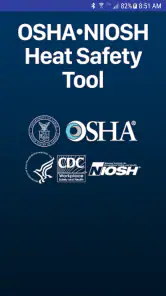 OSHA NIOSH Heat Safety Tool screenshot