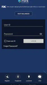 Park National Bank screenshot