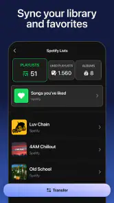 Playlist Transfer for My Music screenshot