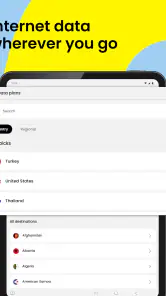 Saily: An eSIM travel app screenshot
