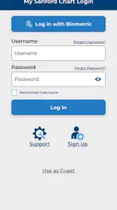 Sanford Health screenshot