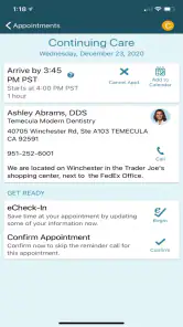 Smile Generation MyChart screenshot