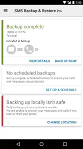 SMS Backup & Restore Pro screenshot