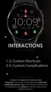 Snowflake rose gold watch face screenshot