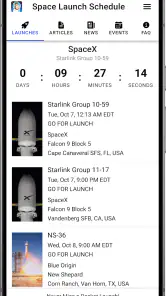 Space Launch Schedule screenshot