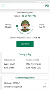 The General® Auto Insurance screenshot