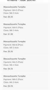 Toll Calculator GPS Navigation screenshot