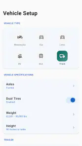Toll Calculator GPS Navigation screenshot