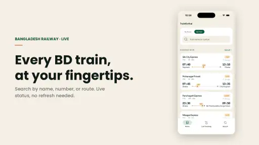 TrainKothai - BD Train Tracker screenshot
