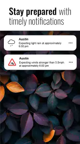 Transparent clock and weather screenshot