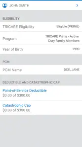 TRICARE East screenshot