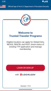 Trusted Traveler Programs screenshot