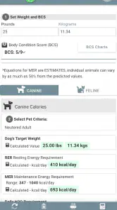 Vetcalculators screenshot