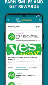 Yesway & Allsup’s Rewards screenshot
