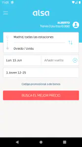 Alsa: Compra billetes de bus screenshot
