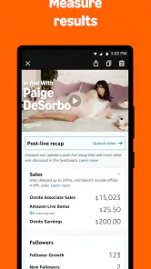 Amazon Live Creator App screenshot