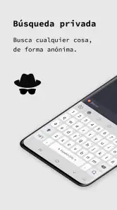 aplicación navegador privado screenshot