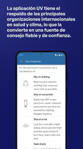 Aplicación SunSmart Global UV screenshot