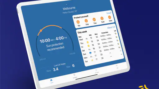 Aplicación SunSmart Global UV screenshot