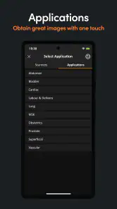 Aplicación ultrasonido Clarius screenshot