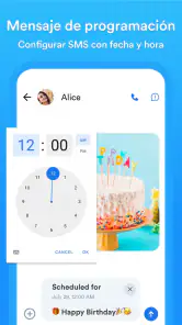 App de mensajería y SMS segura screenshot