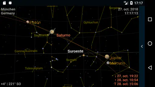 Astrolapp mapa de estrellas screenshot