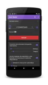 Auto rellamada screenshot