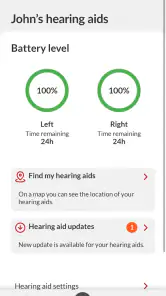 Bernafon App screenshot