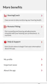 Bernafon App screenshot