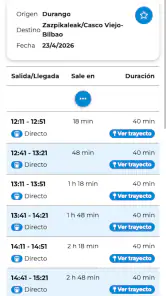 Bilbao Go: Horarios Transporte screenshot