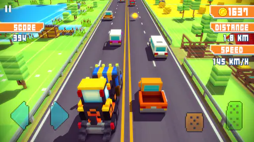 Blocky Highway: Traffic Racing screenshot