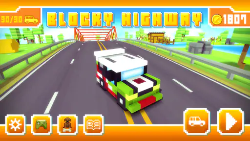 Blocky Highway: Traffic Racing screenshot