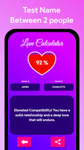 Calculadora de amor por nombre screenshot