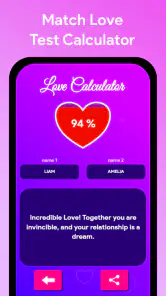 Calculadora de amor por nombre screenshot