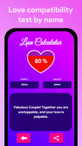 Calculadora de amor por nombre screenshot