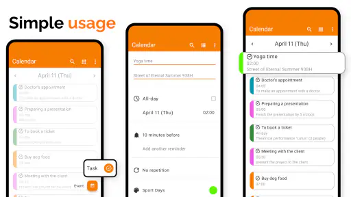 Calendario Sencillo screenshot