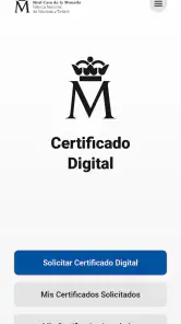 Certificado digital FNMT screenshot