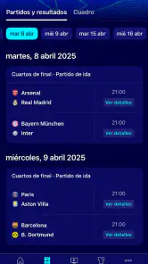 Champions League oficial screenshot