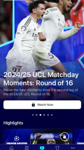 Champions League oficial screenshot